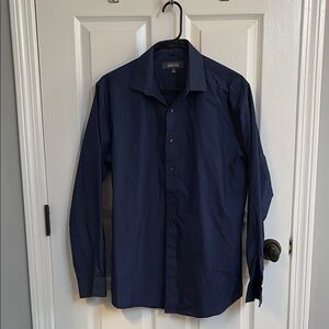 Men's Navy Blue Dress Shirt